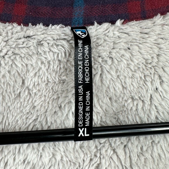 KUHL Women’s Sherpa Lined Flannel Jacket Size XL - Red Plaid - Button Up - Picture 6 of 7